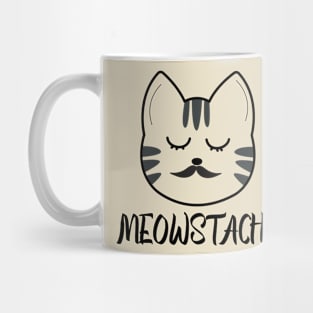 cat mustache Funny meowstache Mug